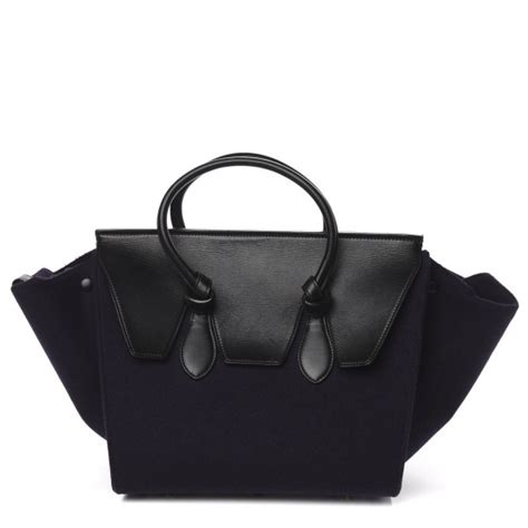 celine knot bag navy|CELINE Felt Calfskin Medium Tie Knot Tote Navy .